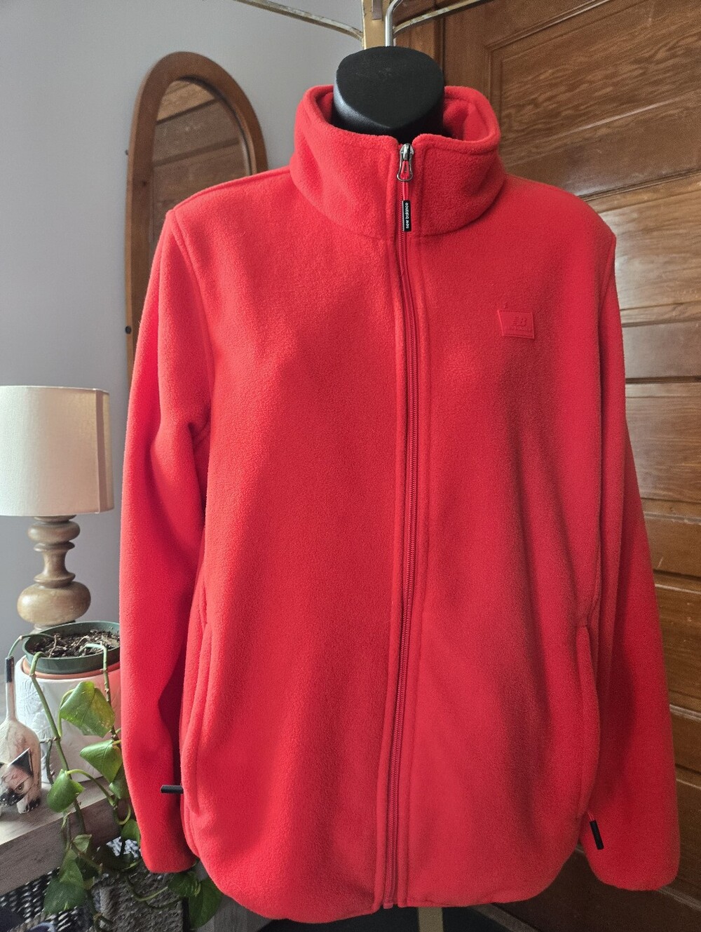 New Balance Full Zip Hunter-Orange Fleece Jacket Large